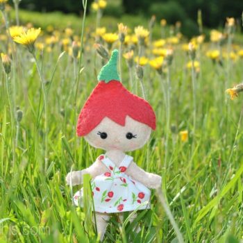 felt doll flower fairy