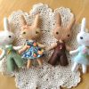felt easter crafts bunny dolls handmade plush