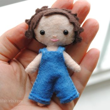 boy mini felt doll