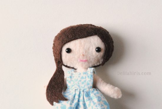 mini felt doll pattern