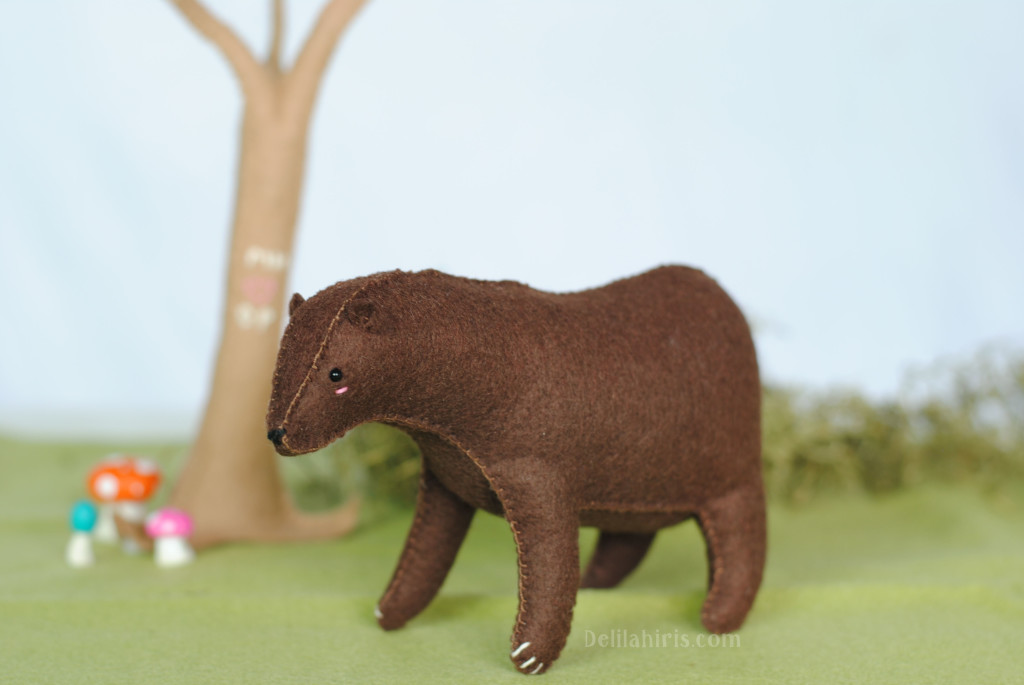 felt animal bear craft kit