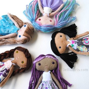 mini felt doll pattern