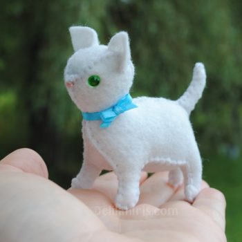 stuffed felt cat