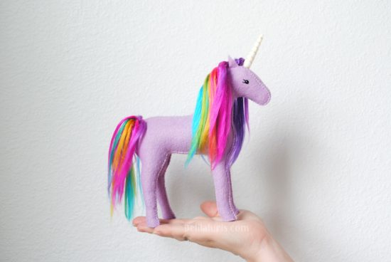 rainbow unicorn sewing kits