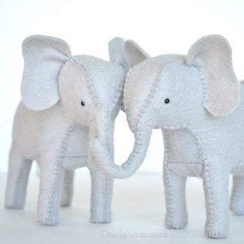 diy felt stuffed elephants