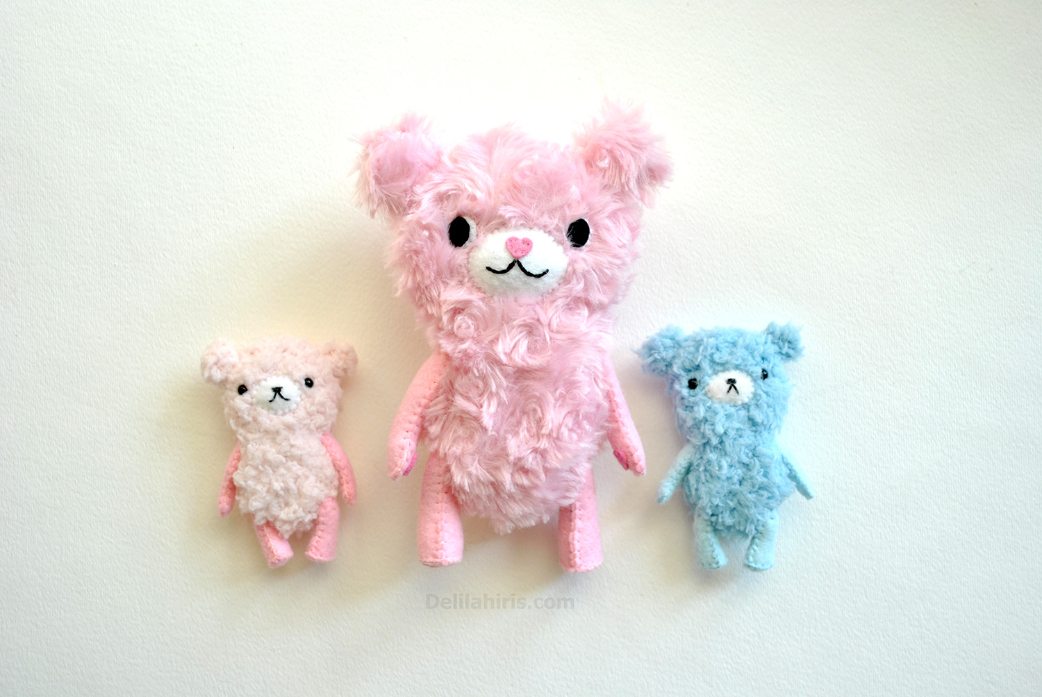 Custom Handmade Tiny Teddy Bear Commission - Delilah Iris Felt Crafts