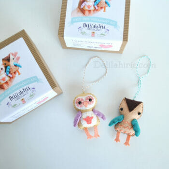 DIY owl felt ornament kits