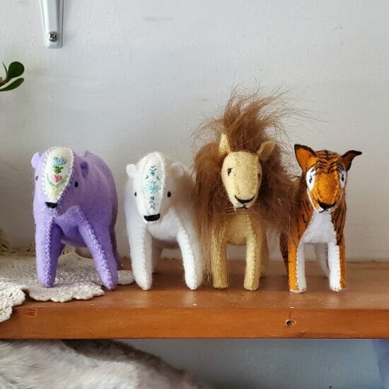 Lions Tigers and Bears Handmade Toys