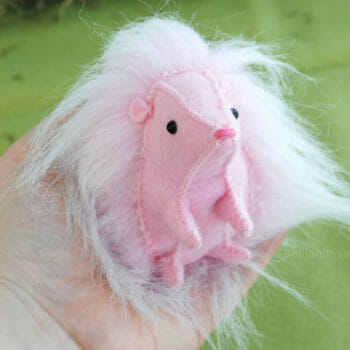 pink hedgehog sewing pattern