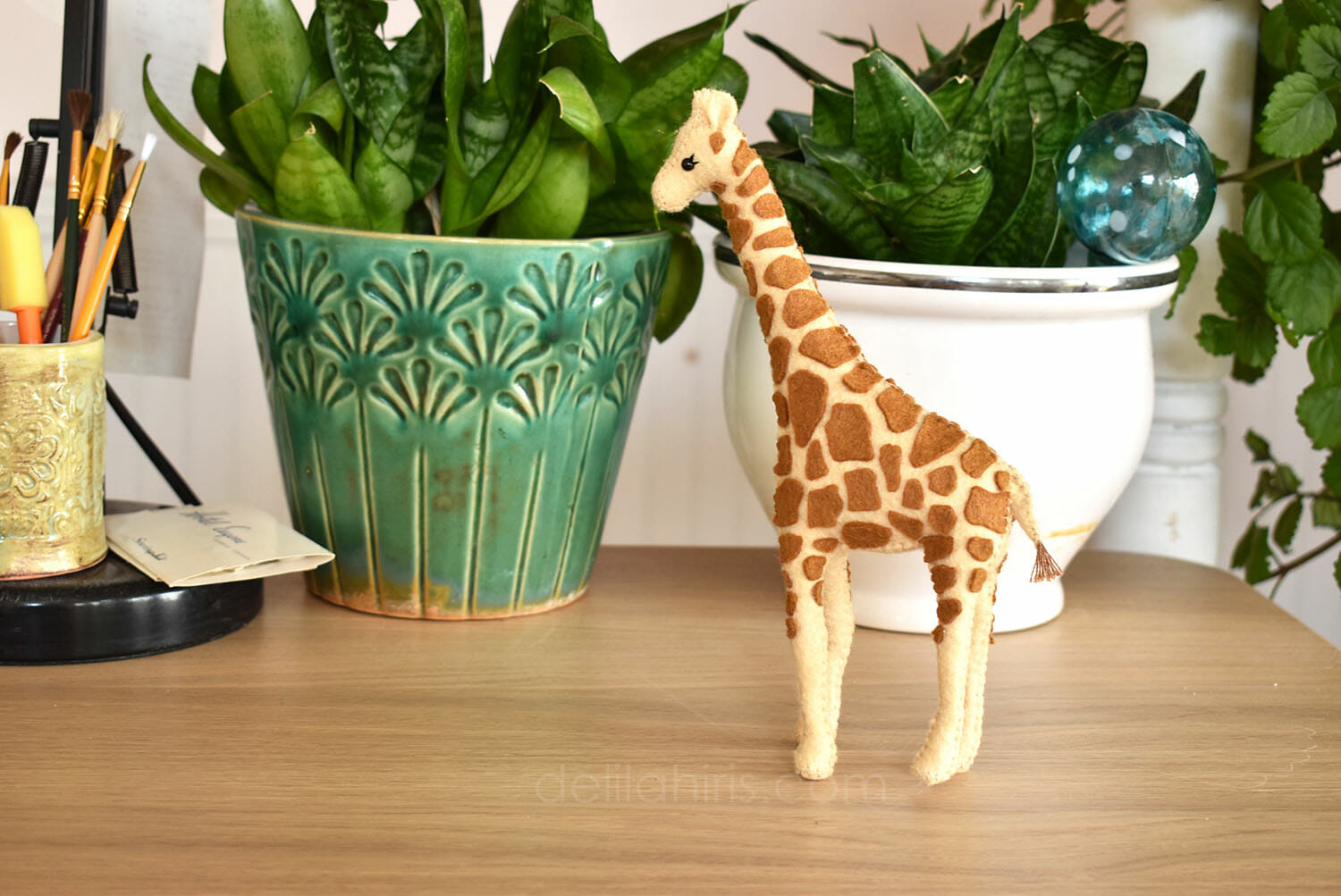 Giraffe stuffed store animal pattern