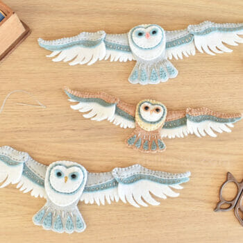 felt owl ornaments