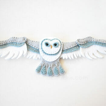 felt snowy owl ornament