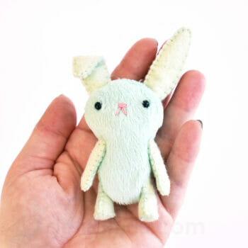 blue bunny mini plush