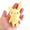 yellow mini plush bunny doll
