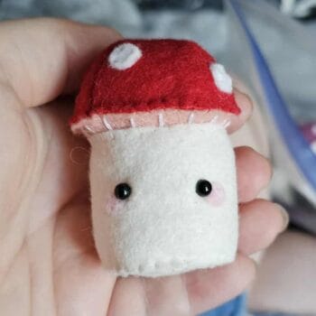 chibi felt mushroom doll