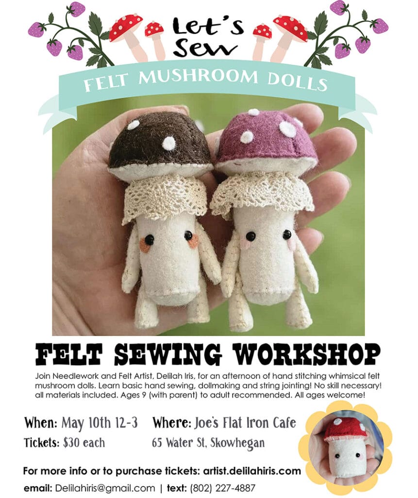 felt mushroom doll making workshop