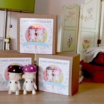 mushroom doll sewing kit