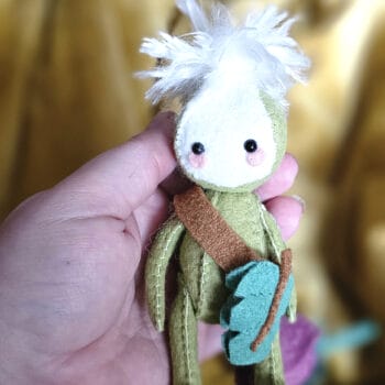 thistle flower fairy doll